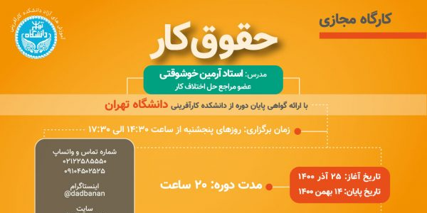 دوره مجازی حقوق کار دادبانان